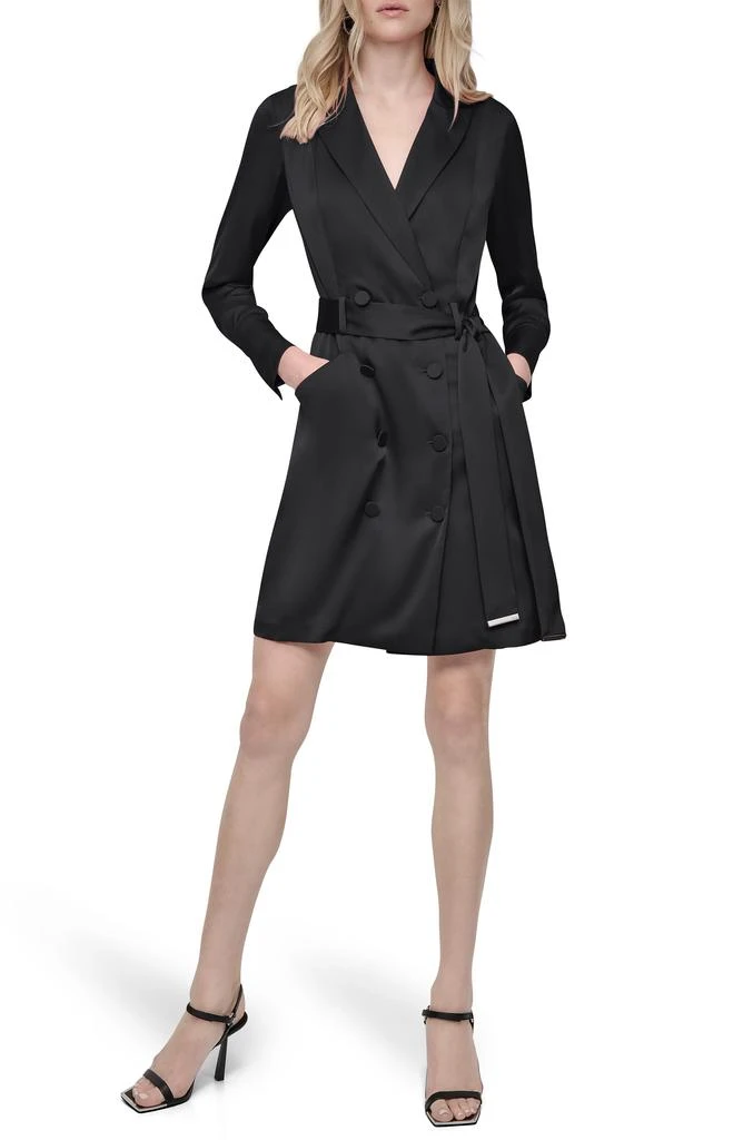 DKNY Long Sleeve Double Breasted Trench Dress