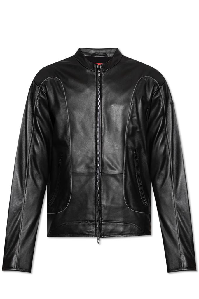 Black Porterville Alice Strobe Leather Jacket – On Sale Now with
