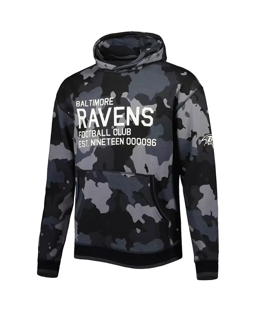 The Wild Collective Men's Black Baltimore Ravens Camo Pullover Hoodie 2