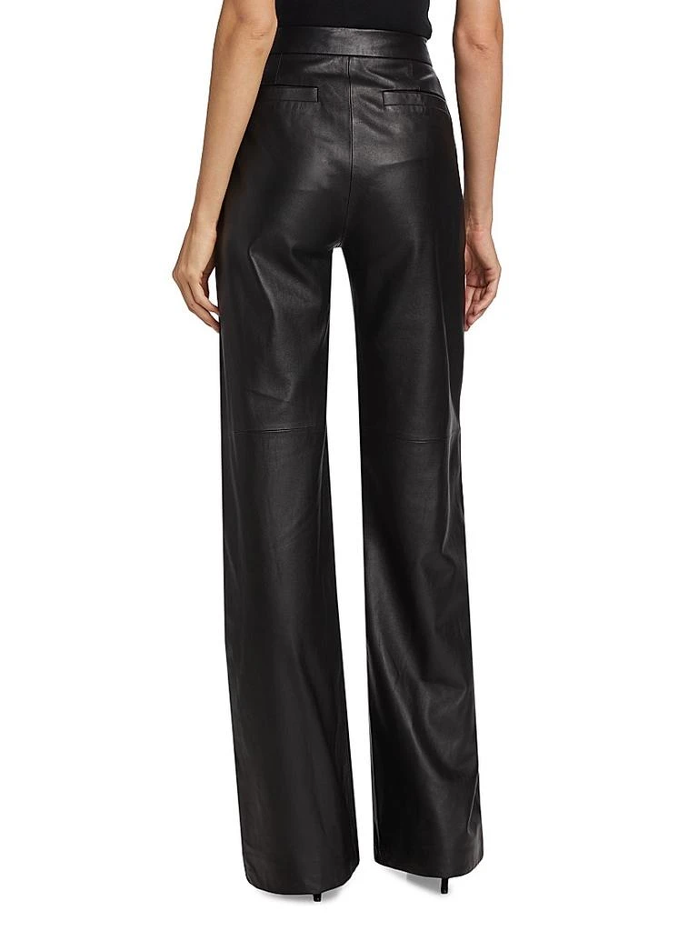 L'Agence Livvy Leather Straight-Leg Pants 5