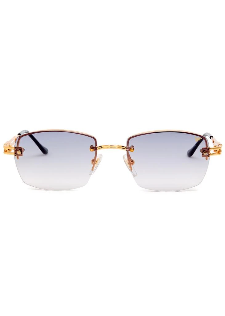 Vintage Frames Company L'Enfant Terrible Rimless rectangle sunglasses 2
