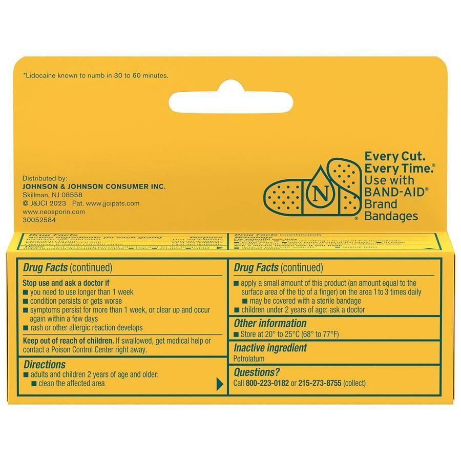 Neosporin Lidocaine Pain Relieving Antibiotic Ointment 4