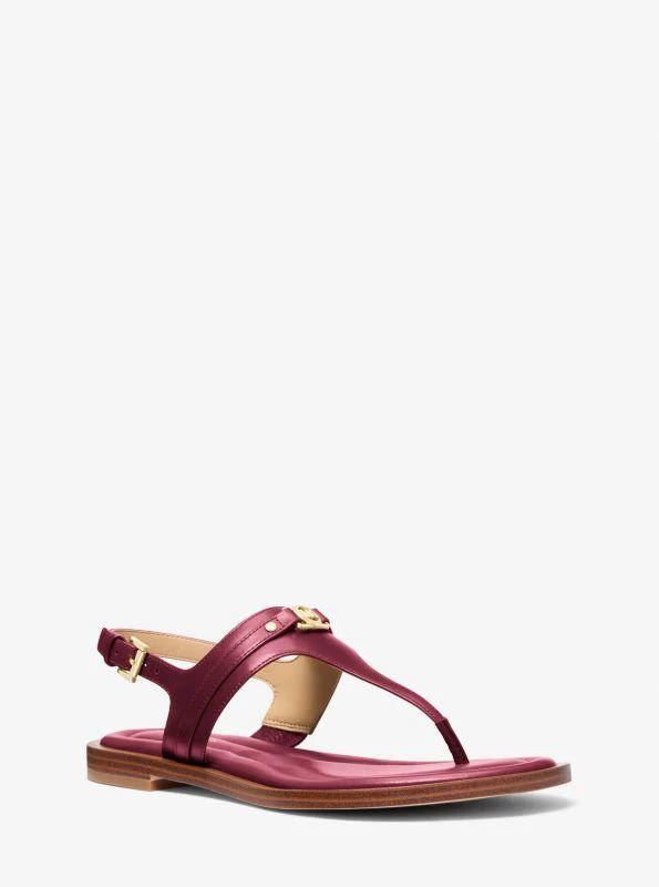 Michael Kors Mandy Leather T-Strap Sandal 1