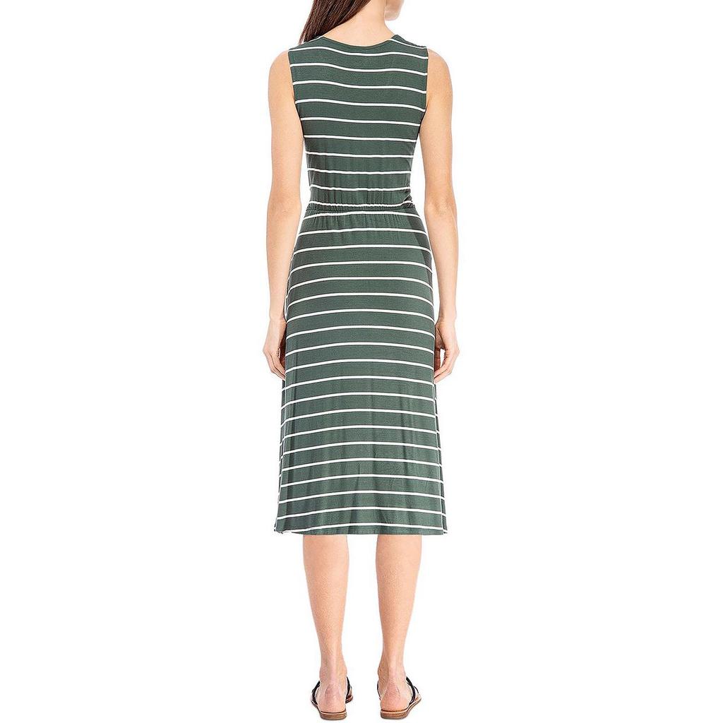 B Collection By Bobeau Womens Striped Midi Wrap Dress