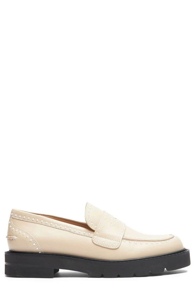 Stuart Weitzman Parker Lift Mini Pearl-Embellished Loafers  display picture 2