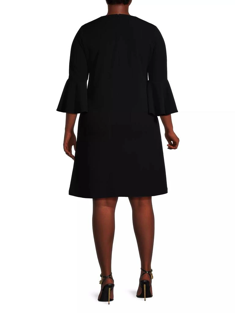 Ming Wang Plus Size Deco Crepe Dress 5
