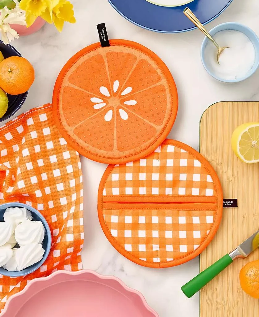 Kate Spade Squeeze the Day and Spring Gingham Pot Holder 2-Pack 4