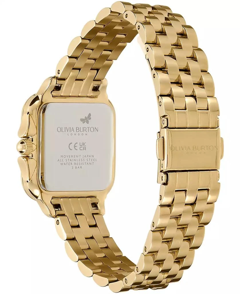 Olivia Burton Women's Grosvenor Soft Square Gold-Tone Stainless Steel Bracelet Watch 28mm 3