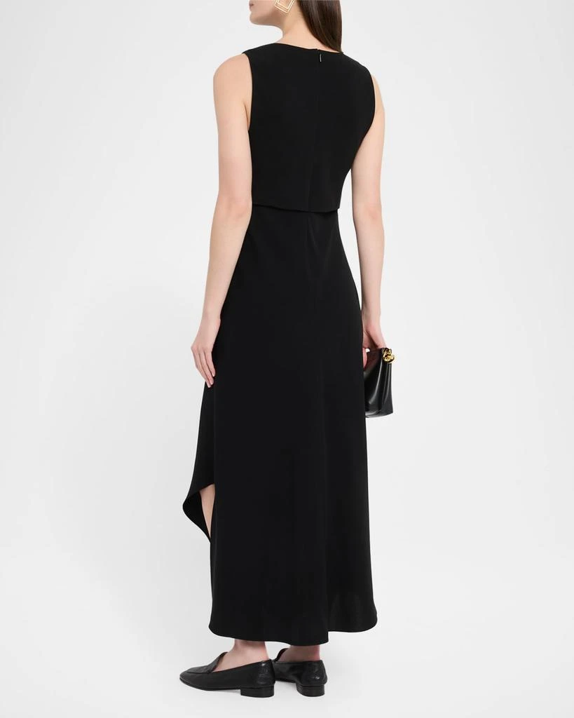 linen v-neck maxi dress XS
