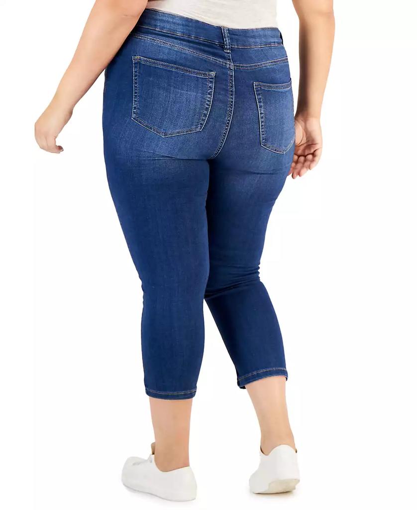 Celebrity Pink Trendy Plus Size Cropped Skinny Jeans