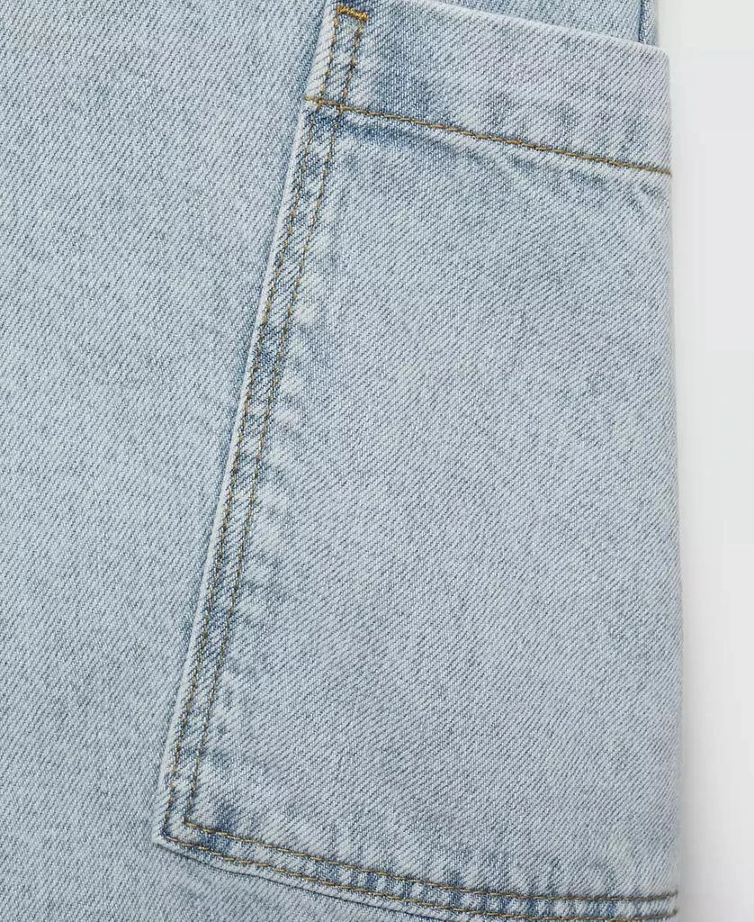 Mango Women's Denim Jumpsuit Shorts 2