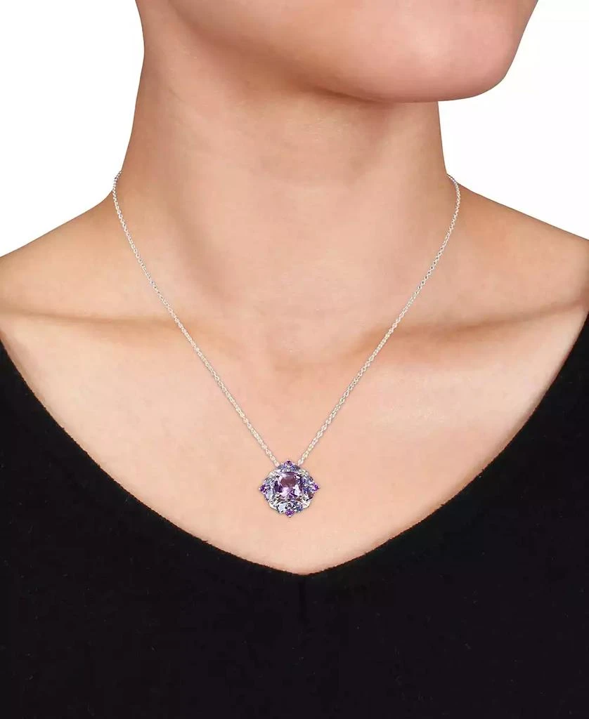 Macy's Amethyst (1-7/8 ct. t.w.) & Tanzanite (1 ct. t.w.) 18" Pendant Necklace in Sterling Silver 2