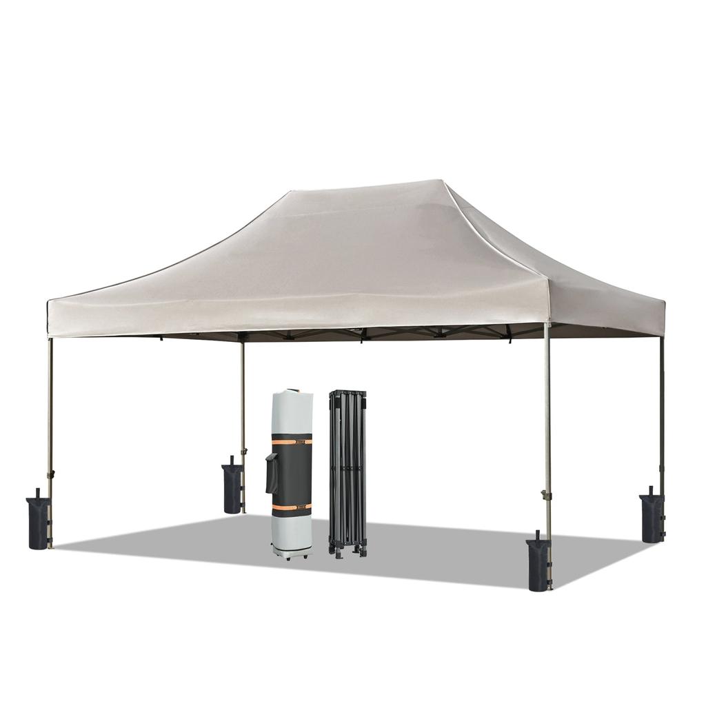 Streamdale Furniture Streamdale 10x15 Pop Up Canopy Tent, UV Waterproof, Adjustable Height, Khaki