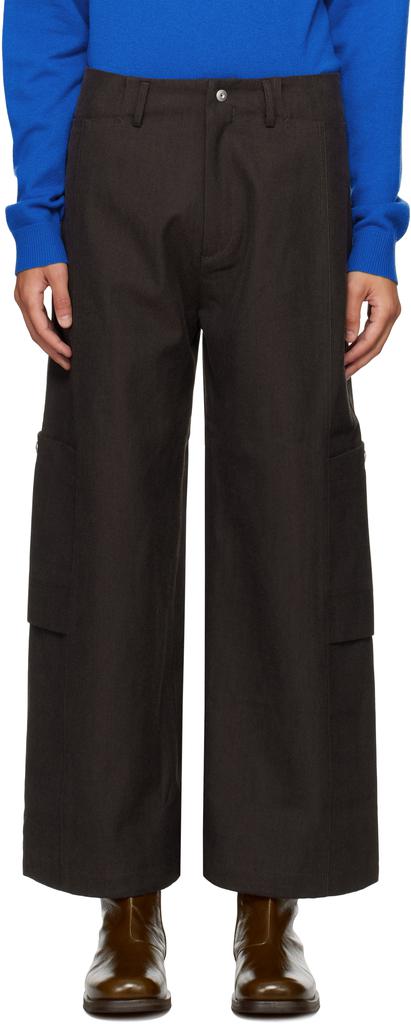 Omar Afridi Brown Panelled Bontan Cargo Pants