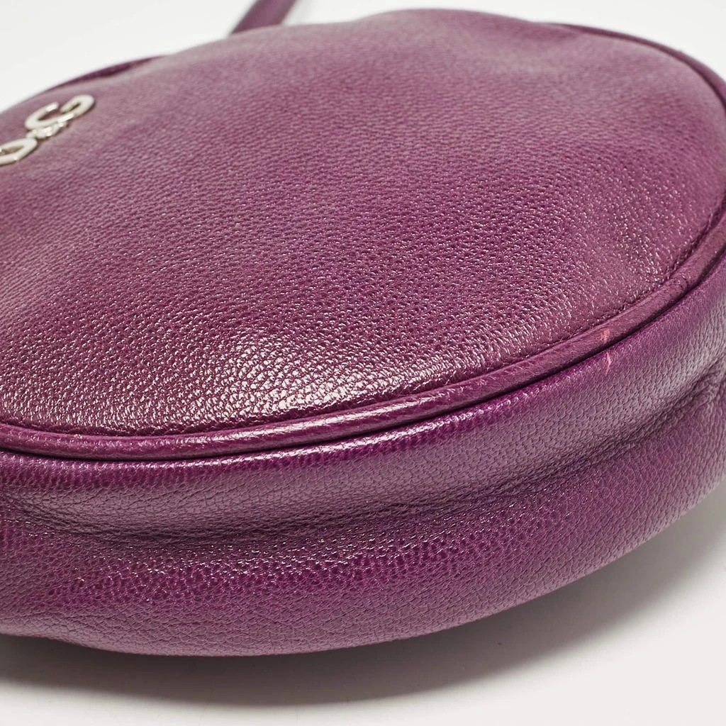 Dolce & Gabbana Dolce & Gabbana Purple Leather Ariette Round Crossbody Bag 13