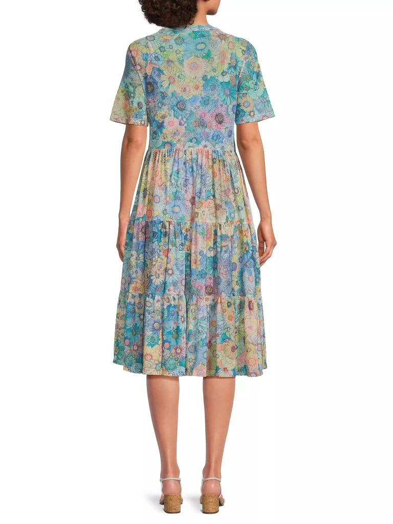 Johnny Was Mesh Tiered Slip Dress 5