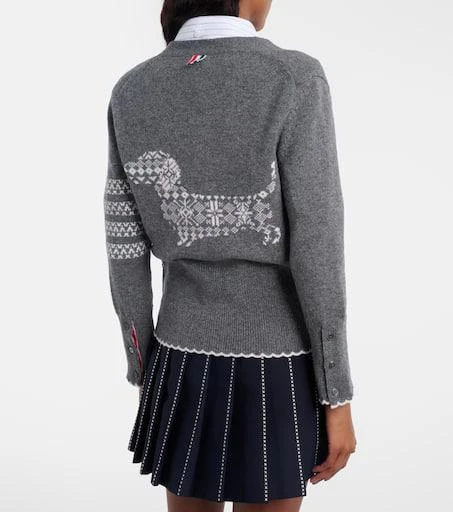 Thom Browne 4-Bar intarsia virgin wool cardigan 5