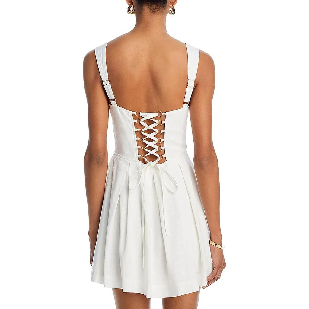 AQUA Womens Above Knee Sweetheart Neckline Mini Dress 2