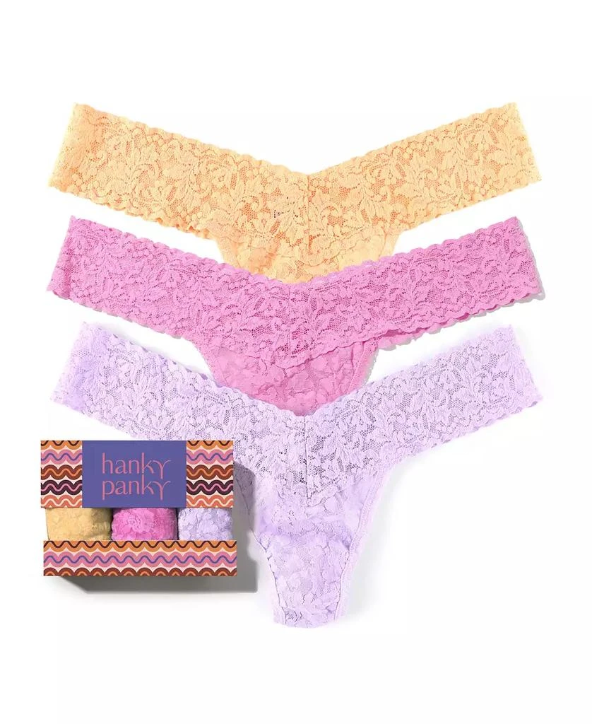 Hanky Panky Women
s Signature Lace Low Rise Thong 3 pack Panty