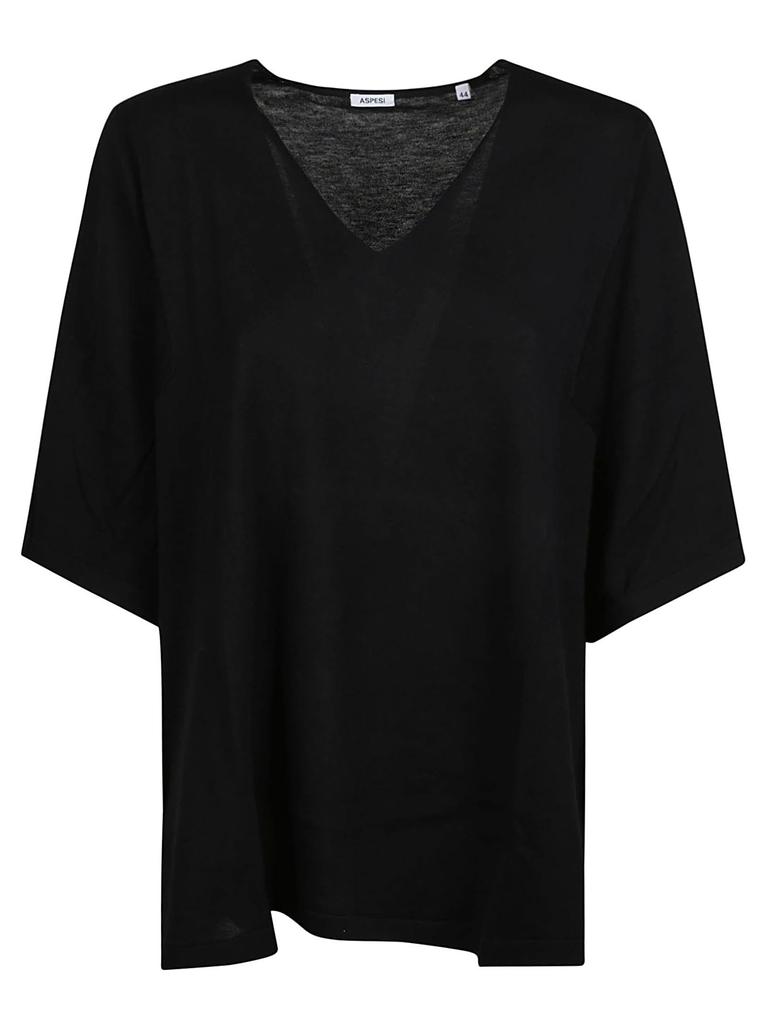 ASPESI V-neck Oversized Top