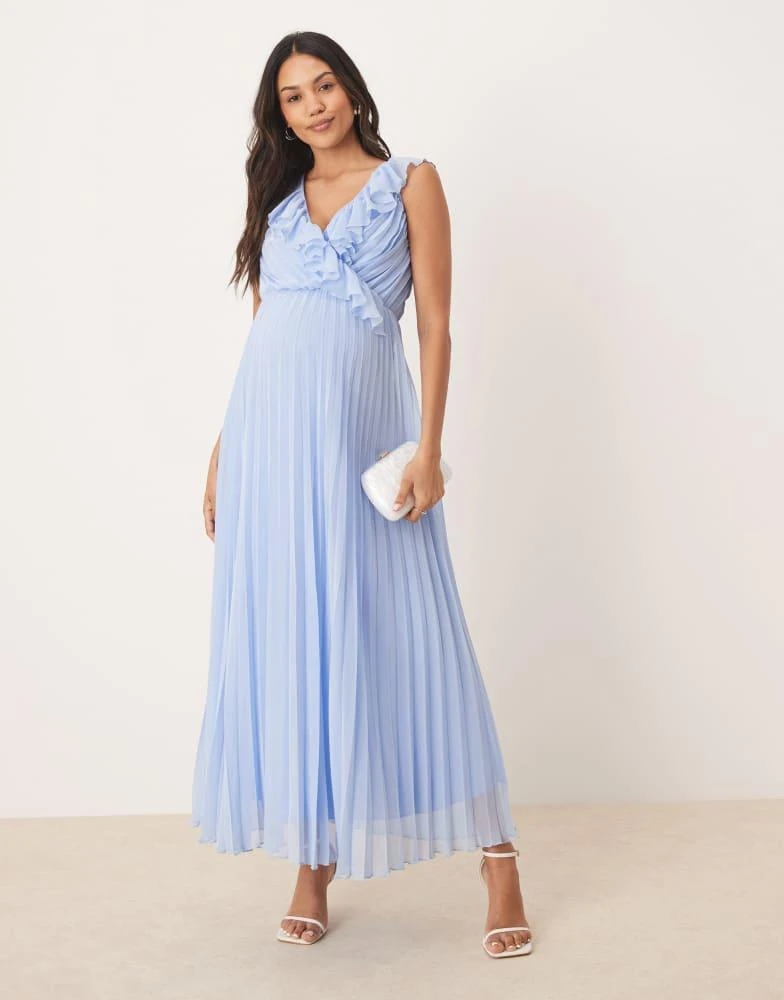 asos blue wrap dress DAKOTA blue cotton melting dress bridal look – dorilou