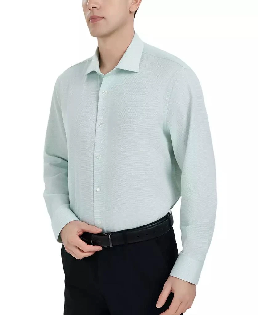 green emerald velvet dress Performance Tech Solid Dress Shirt  Perry Ellis