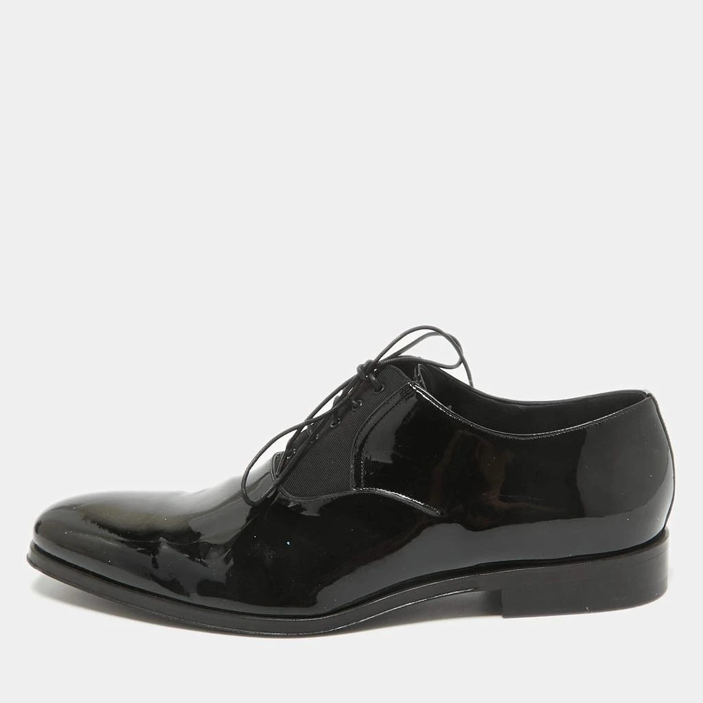 Dior Dior Black Patent Leather Lace Up Oxfords Size 41.5 1