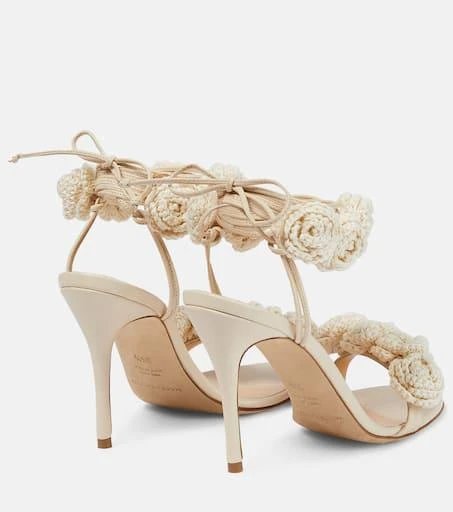 Magda Butrym Floral crochet and leather sandals 3
