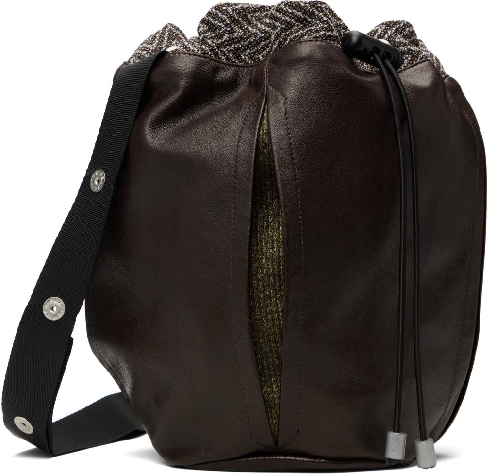 Omar Afridi Brown Pochette Leather Bag