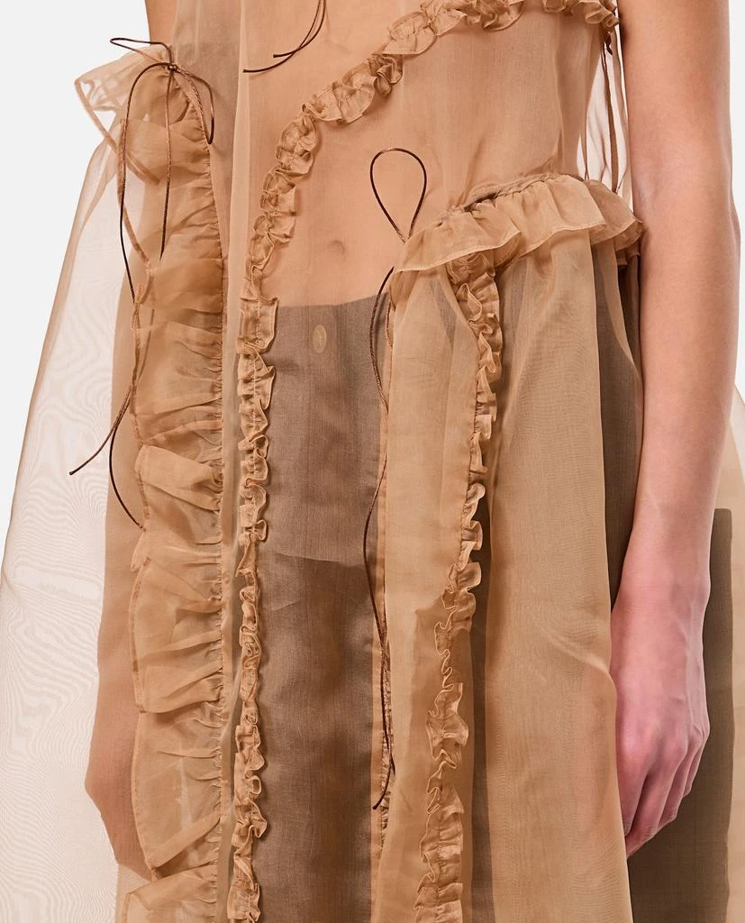 CECILIE BAHNSEN Opal Ruffle Silk Satin Dress 2