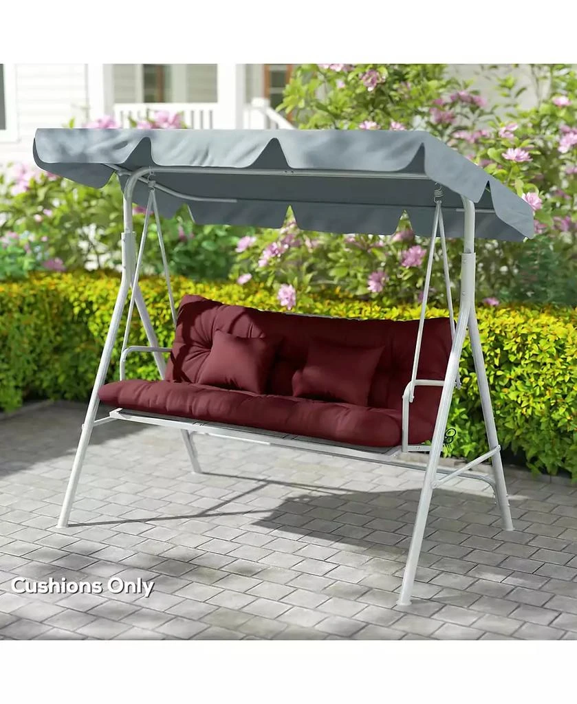 Outsunny Indoor Outdoor Chair Cushions with Back, Pillows 7