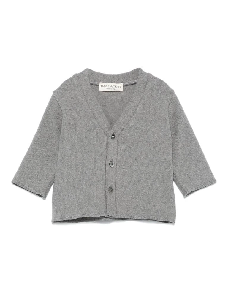 BABE & TESS Gray Cardigan Baby Boy 1