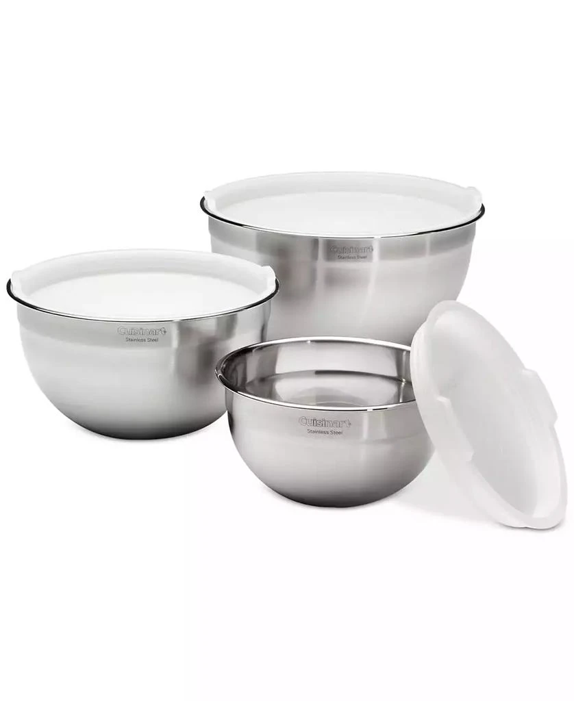 Cuisinart Stainless Steel Mixing Bowls with Lids, Set of 3 2