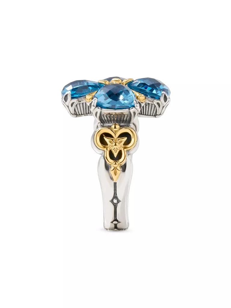 Konstantino Anthos Prism Silver, 18K Gold & Blue Spinel Ring 2
