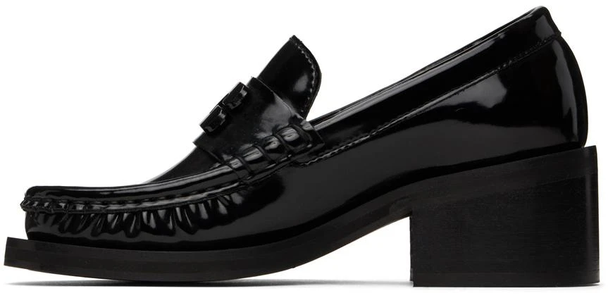 Ganni Black Butterfly Logo Mid Heel Loafers 3