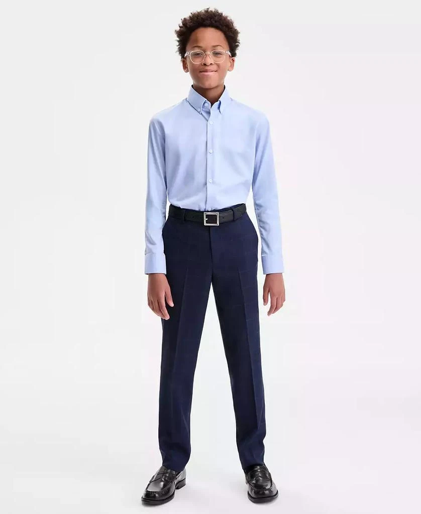 B By Brooks Brothers Boys 8-20 Blue Birdseye Window Classic Pants 3