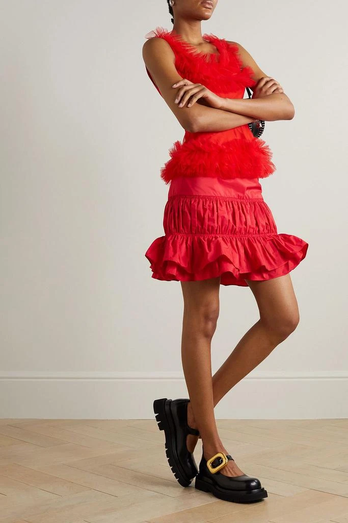 Molly Goddard Carol tiered ruffled taffeta mini skirt 2
