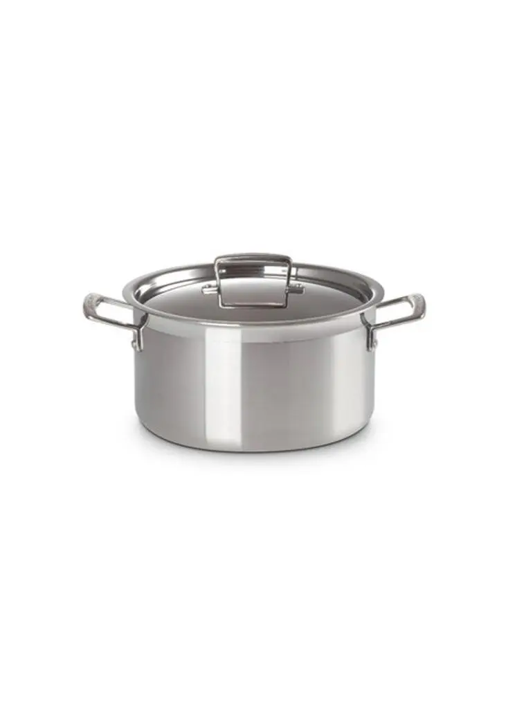 Le Creuset Classic 3-ply stainless steel deep casserole 24cm 6.0l 7