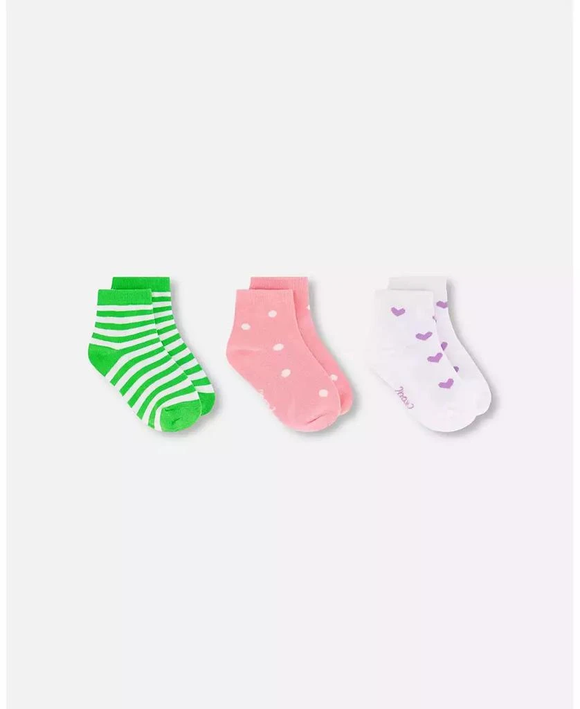 Deux par Deux Girls Socks (3 Pairs) Striped