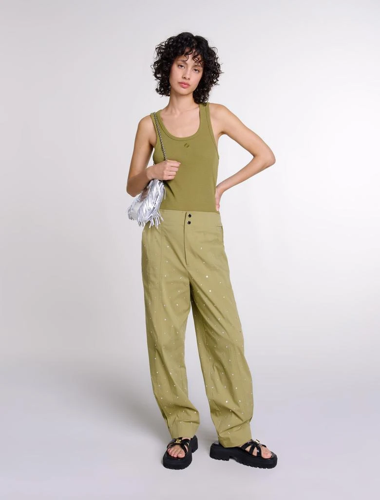 Maje Maje Woman's cotton, Studded baggy trousers for Fall/Winter 1