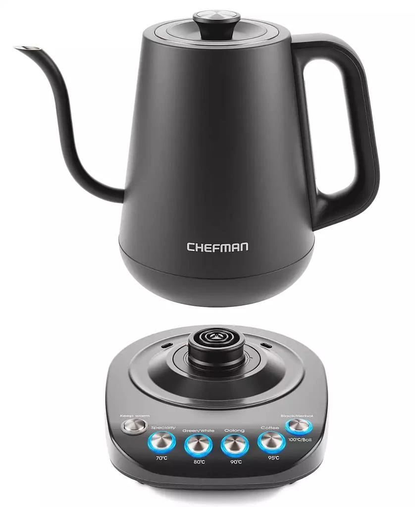 Chefman 0.8L Gooseneck Kettle with 5 Preset Temperatures & Keep Warm Function 4