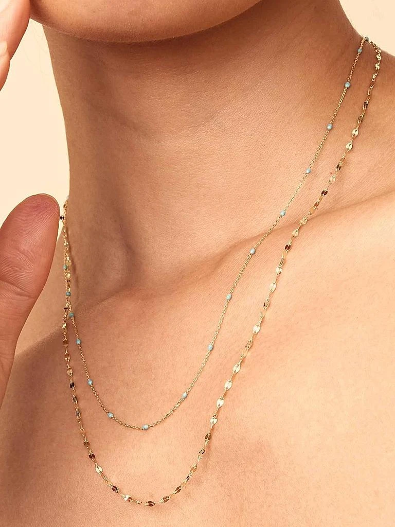 Oradina 14K Yellow Gold Beaded Cabaret Necklace 3