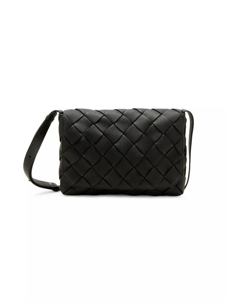 Bottega Veneta Small Diagonal Intreccio Leather Messenger Bag 1