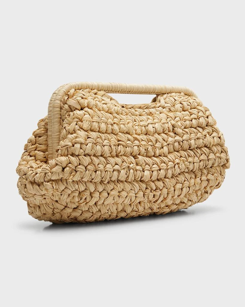 Cult Gaia Aurora Large Raffia Clutch Bag 6