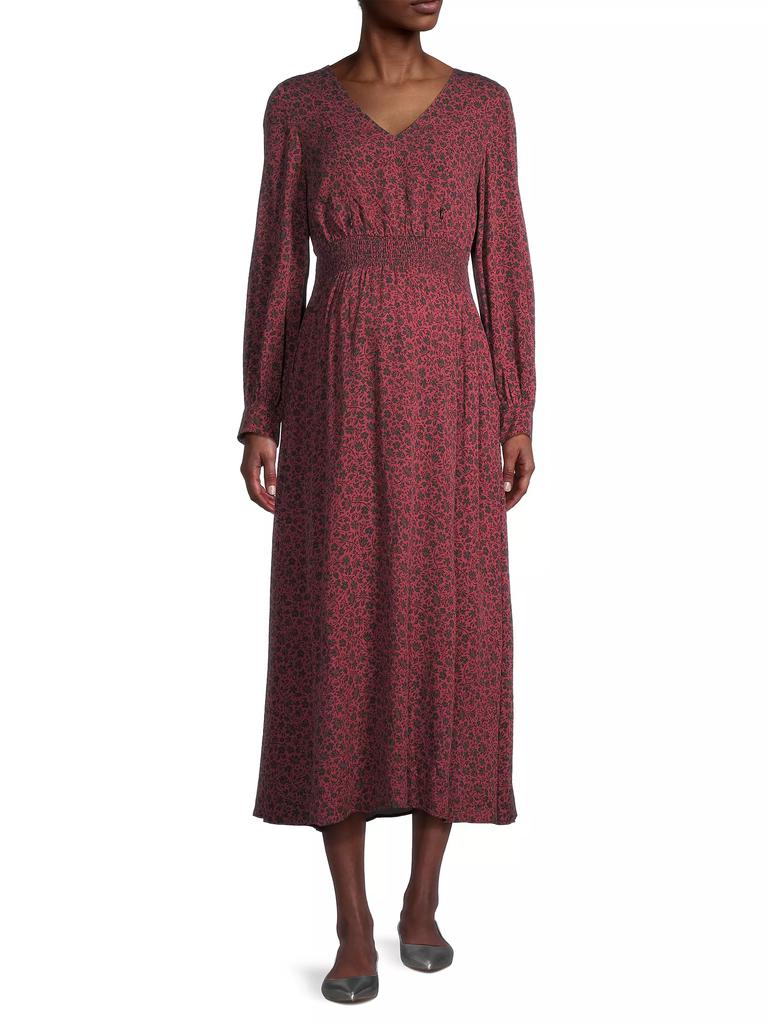 Nom Maternity Leila Floral Midi-Dress