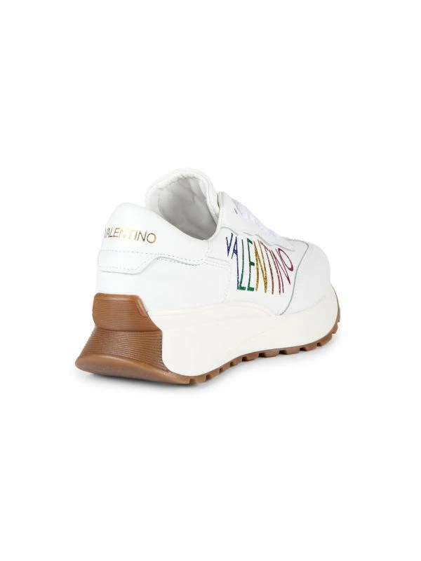 Mario Valentino Reginal Rainbow Logo Leather Running Sneakers 3