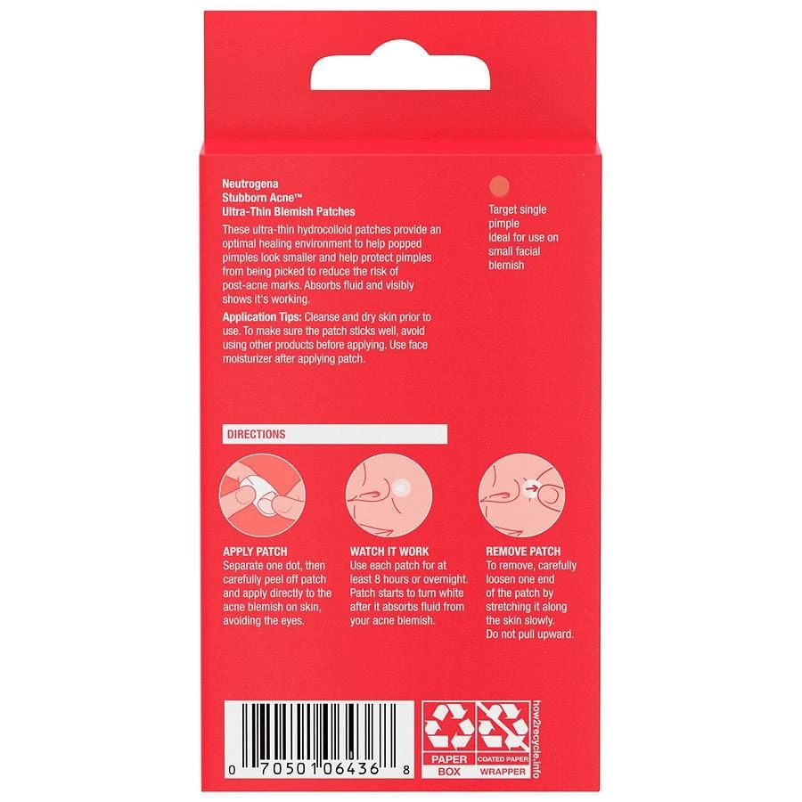 Neutrogena Stubborn Acne Hydrocolloid Blemish Patches 2
