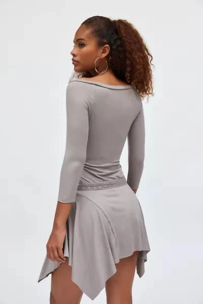 Silence + Noise Silence + Noise Lorena Off-The-Shoulder Drop Waist Mini Dress 4