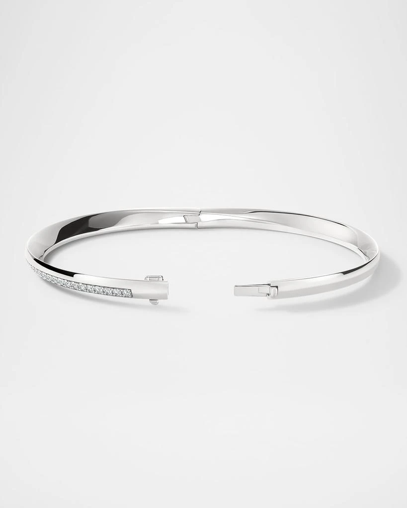 Hearts On Fire 18K White Gold Barre Pave Diamond Bangle Bracelet 3