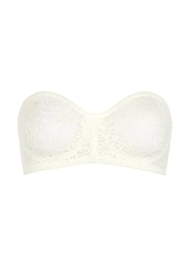 Wacoal Halo Lace ivory strapless bra 1